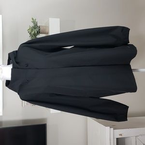 Lands' End Hooded Black Rain Jacket